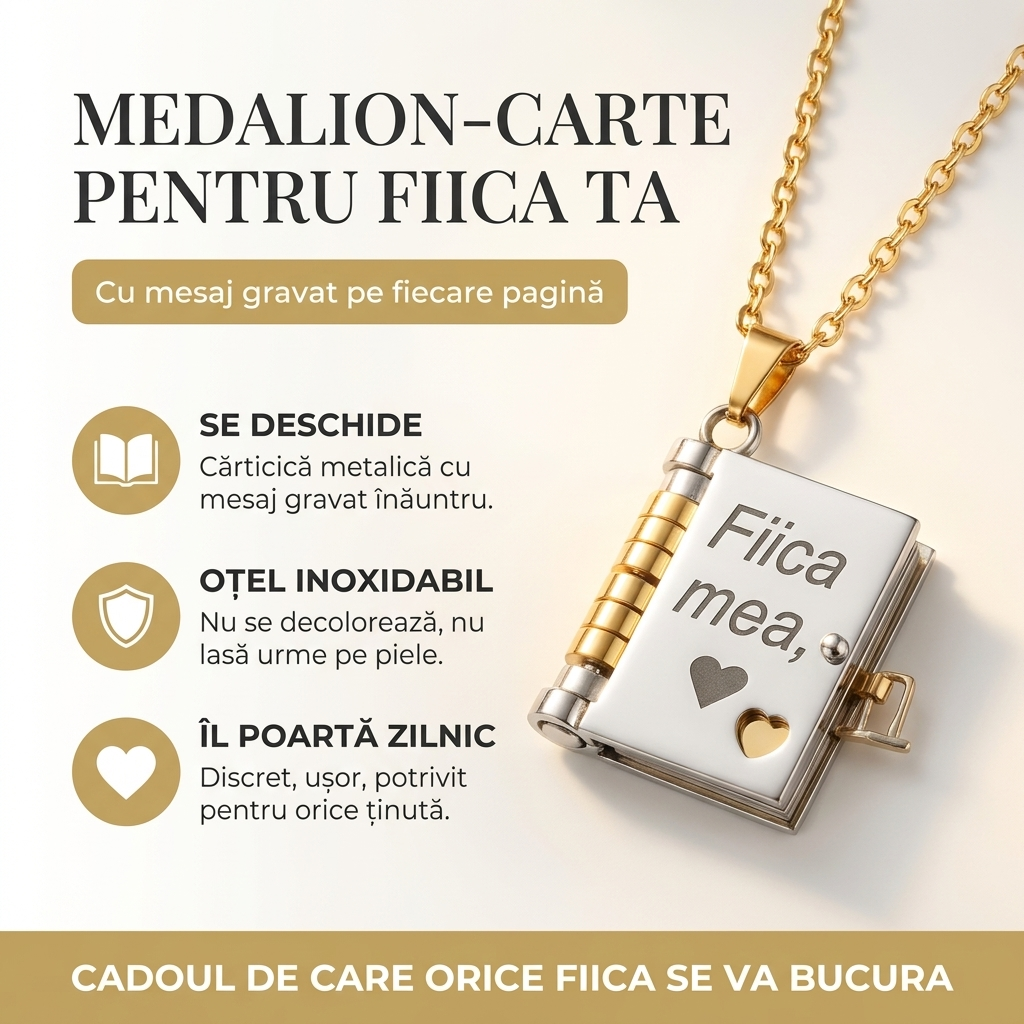 Colier Carte Pentru Fiica Ta