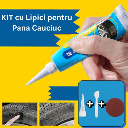 Kit cu Lipici pentru Reparat Cauciucurile Instant