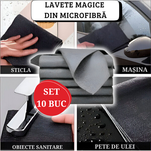 Set 10 Lavete Magice din Microfibra