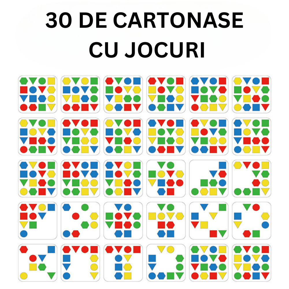 Set Puzzle Geometric Montessorii pentru Copii