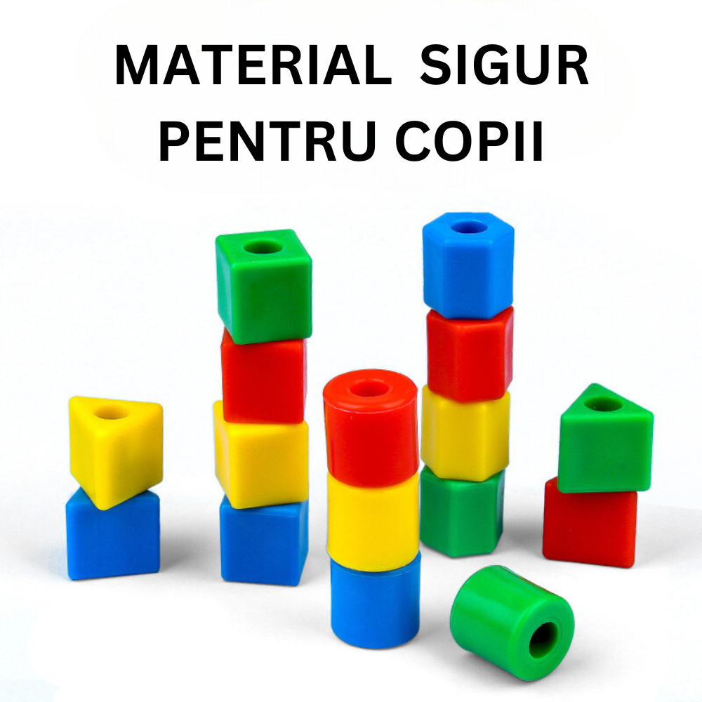 Set Puzzle Geometric Montessorii pentru Copii